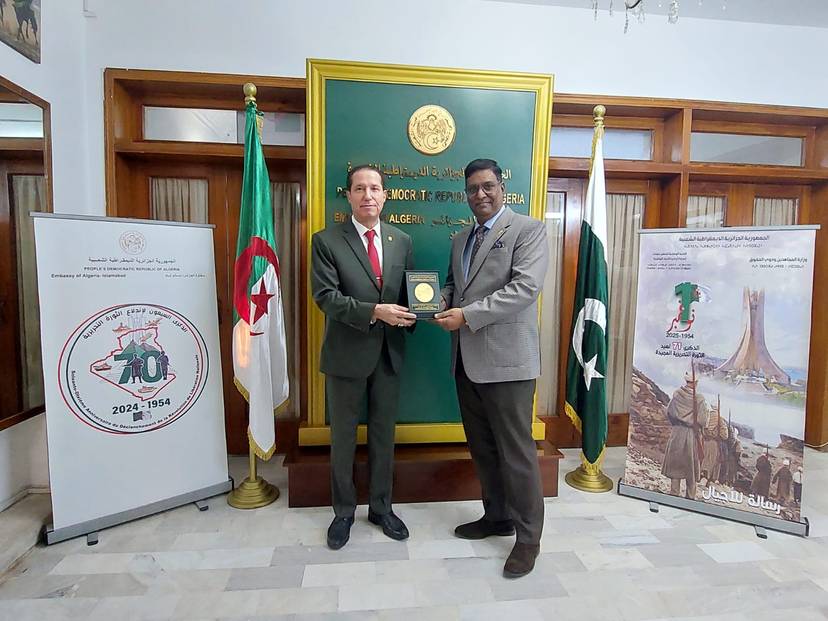H.E Ambassador Dr. Brahim Romani received the new Ambassador of Mauritius to Pakistan, H.E Mr. Munsoo Kurrimbaccus