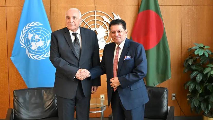 Mr. Attaf Holds Talks with the President of the United Nations General Assembly